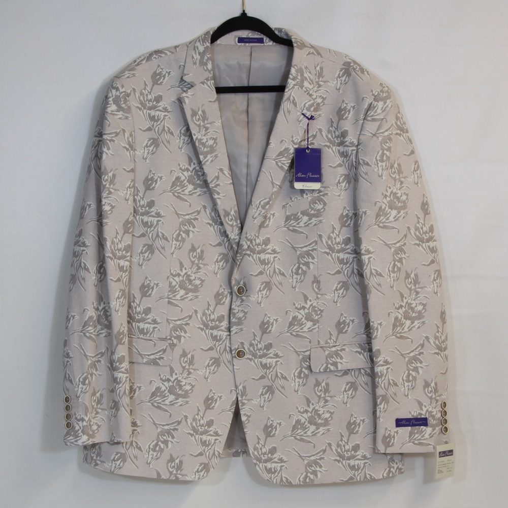 Alan Flusser Model J'RQ Cream Natural Colored Floral Blaze